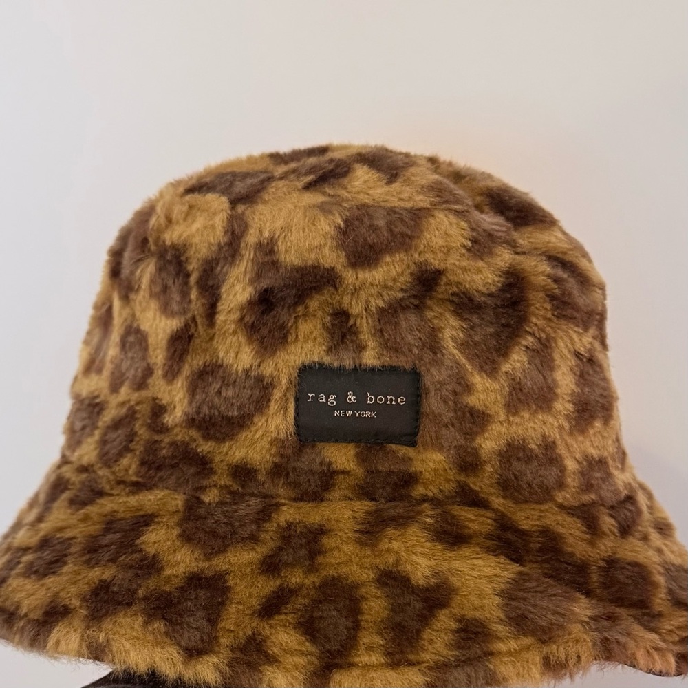 Rag & Bone Leopard Print Reversible Bucket Hat